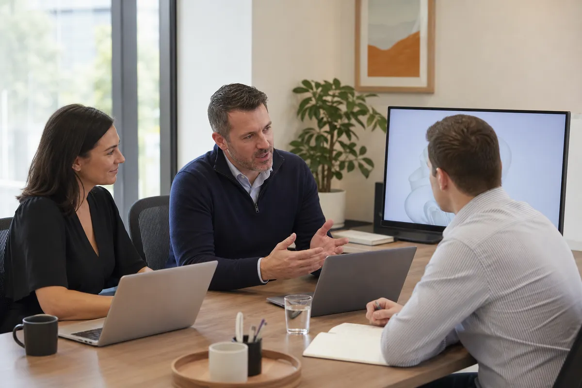 JCPIT consultant discussing managed IT support with a Melbourne professional-services team