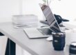 Free Gray Laptop on Table Top Stock Photo