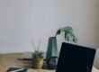Free Black Laptop Computer On Brown Wooden Table Stock Photo