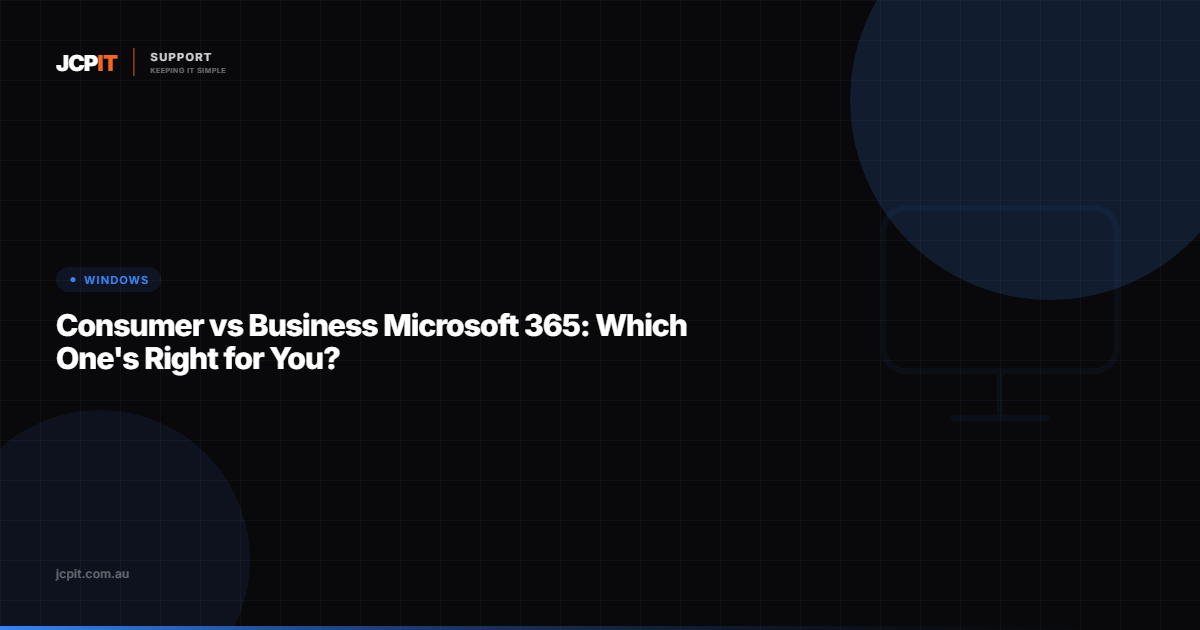 Consumer vs Business Microsoft 365: Which One's Right for You?