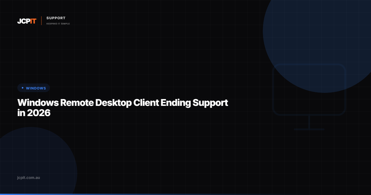 Windows Remote Desktop Client Ending Support in 2026