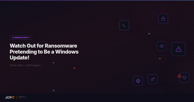 Watch Out for Ransomware Pretending to Be a Windows Update!