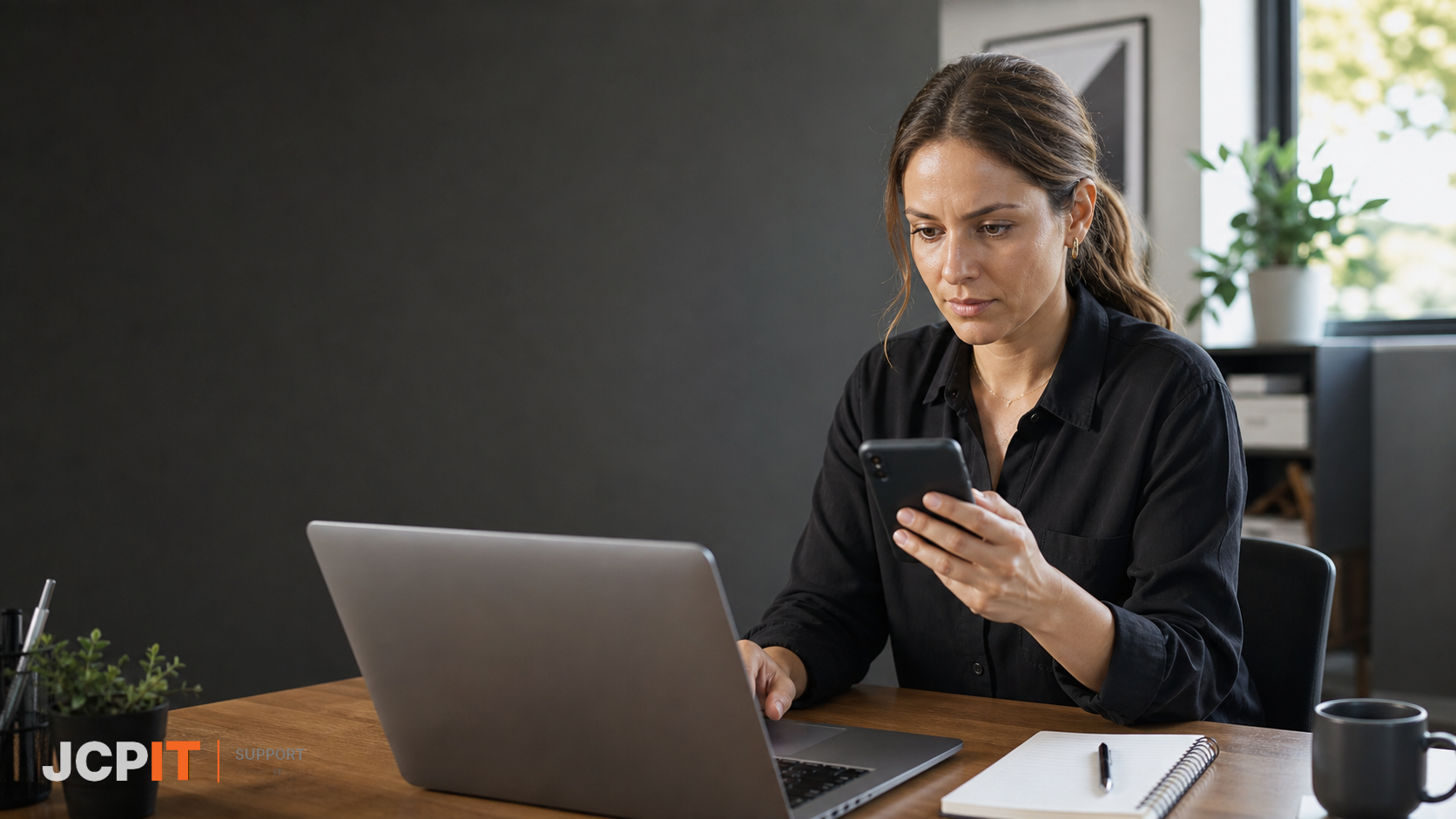 Employee verifying an unexpected email before clicking